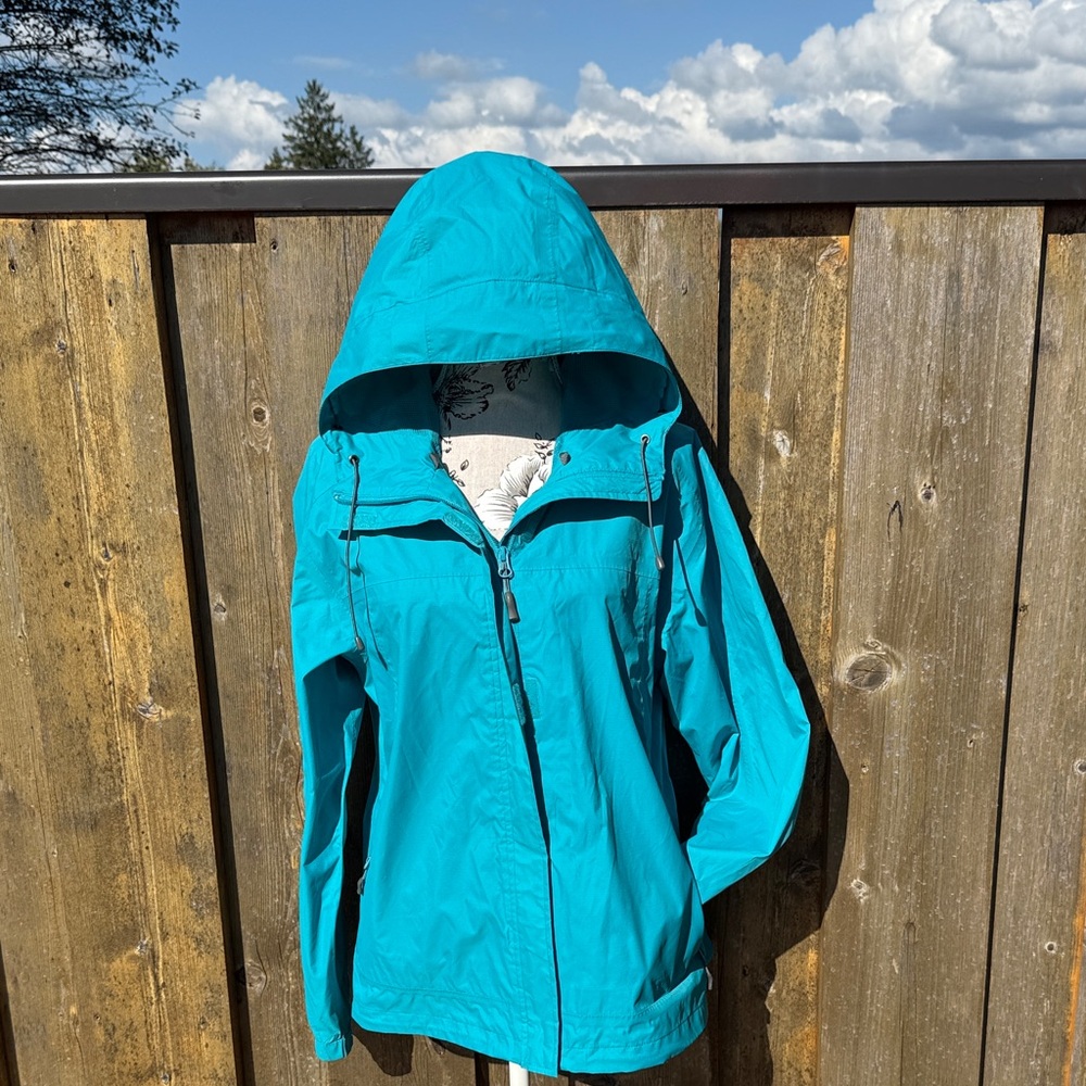 Women's Teal Hooded Ski Jacket